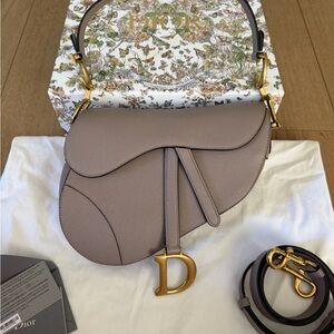 Dior Taupe Saddle Bag